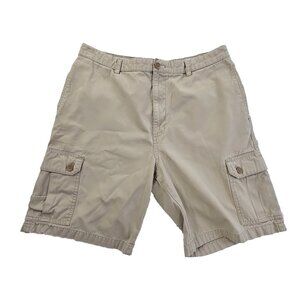 Chaps Cargo Shorts Men's Size 36 Tan 6 Pockets 9" Inseam Utility Gorpcore EUC